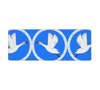 Flying White Goose Keyboard Mouse Pad (12x31.5 inches), Suitable for Computer, Console, Office, Game, Study Extra Large Keyboard Mouse Desk pad,