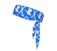 Flying White Goose Sweat-Absorbing Sports Headband, Non-Slip and Adjustable, Running, Basketball, Yoga Sports Headband