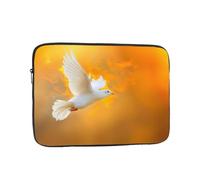 Flying White Pigeon Laptop Sleeve Case 12 Inch Suitable For Notebook Computer Tablet Traveling Carrying Simple Case