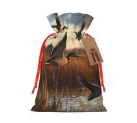 Flying Wild Ducks Drawstring Gift Bags Reusable Gift Wrapping Pouches For Birthday, Wedding, Party Favours & Festive Presents