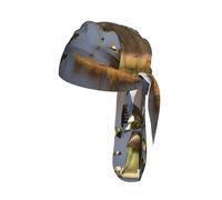 Flying Wild Ducks Print Cycling Headwrap Under Helmet Skull Cap Sweat Wicking Quick Dry for Patriotic Event Gift