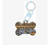 Flying Wild Ducks Printing Acrylic Dog Bone Ornament,Dog Tags Personalized Pet Ornament, Key Chain Bone Shaped Id Tags