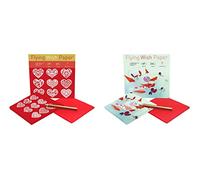Flying Wish Paper Combo Pack, Scarlet Hearts + Koi Pond, Mini Kit Combos, Write it, Light it, Watch it Fly, 2 x Mini Kits - 5" x 5" Each