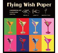 FLYING WISH PAPER Martini - Write it, Light it, Watch it Fly - Perfect Little Gift Wish Paper - 5" x 5" - Whimsical Mini Kit