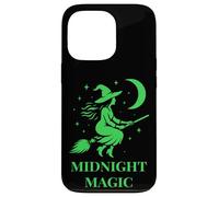 Flying Witch Aesthetic Halloween Samhain Art and Moon Magic Case for iPhone 13 Pro