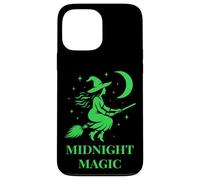 Flying Witch Aesthetic Halloween Samhain Art and Moon Magic Case for iPhone 13 Pro Max