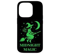 Flying Witch Aesthetic Halloween Samhain Art and Moon Magic Case for iPhone 14 Pro