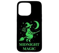 Flying Witch Aesthetic Halloween Samhain Art and Moon Magic Case for iPhone 15 Pro Max