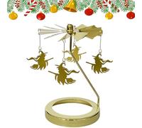 Flying Witch Candle Carousel Topper,Halloween Gothic Rotating Candle Holder,Hover Halloween Gothic Rotating Spinning Magic Light Can-dles,Horror Rota-ting Shadow Holders,for Table Centerpiece (1PCS)