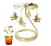 Flying Witch Candle Carousel Topper, Hover Halloween Gothic Rotating Candle Holder, Carousel Spinner, Halloween Flying Witch Candles Spinner, Horror Rotating Shadow Holders (8cm)