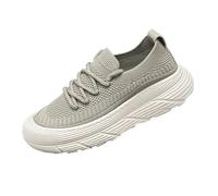 Flying Woven Versatile, Simple, Thick, Breathable, On-Sports Leisure Shoes, Waterproof Shoes, Men's High, White, 10 UK