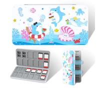 FlyingMage Shark Switch 2 Game Case Holder for Nintendo Switch 2/OLED/Lite Games & Micro SD Cards, Cute Ocean Switch2 Game Card Holder Cartridge Case with 24 Slots Game Card Storage - Sea World