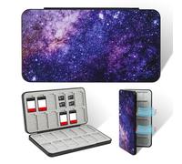 FlyingMage Switch 2 Game Case Holder for Nintendo Switch 2/OLED/Lite Games & Micro SD Cards, Cute Switch2 Game Card Holder Cartridge Case with 24 Slots Game Card Storage, Star Cloud