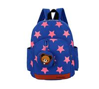 Flyingsky Durable Five-Pointed Star Bear Coin Purse Backpack for Kids (Blue)