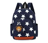 Flyingsky Durable Five-Pointed Star Bear Coin Purse Backpack for Kids (Dark Blue)