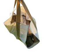 Flyingstart Large Canvas Log Carrier Heavy Duty Carrying Bag with Handle Tote Outdoor Durable Log Holders