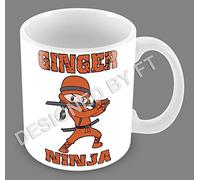 FlyingTurtles Ginger Ninja Funny Novelty Ceramic White 11oz Mug by FT
