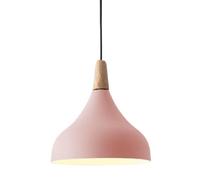 FLYIODFCXV Chandelier, Single Head Color Pendant Light with Wood Fixture for Coffee(Pink)