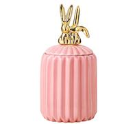 FLYIODFCXV Pet urn, Beautiful Tiny Keepsake Urns - Suitable for Cemetery Burial or Niche(2 Rabbit)