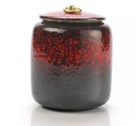 FLYIODFCXV Pet urn, Ceramic Memorial Ashes Urns Beautiful Mini Sharing Funeral Urn for Dog Cat Pet(Red)
