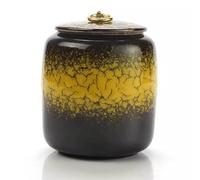 FLYIODFCXV Pet urn, Ceramic Memorial Ashes Urns Beautiful Mini Sharing Funeral Urn for Dog Cat Pet(Yellow)