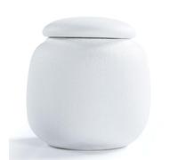FLYIODFCXV Pet urn, Mini Funeral Ceramics Keepsake Urn for Dog Ash/Cat Ash/Birds(White a)