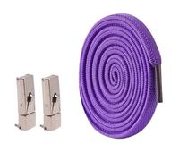 FLYIODFCXV Shoe Laces, Press Lock Shoelaces Without Ties Width Flat For Women For Shoes Accessories(Purple)