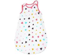 FLYISH DIRECT 0.5 Tog Sleeping Bag, Muslin Sleeping Bag, Summer Sleep Sack 0.5 tog 0-6 months, Cotton Baby Swaddle Bag with Shoulder Snaps, 75cm, Triangles, M