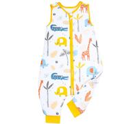 FLYISH DIRECT 2.5 Tog Sleeping Bag With Legs, Toddler Sleep Sack With Feet, Cotton Winter Sleeveless, 18-36 Months, Giraffe, 82cm, M