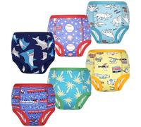FLYISH DIRECT 6 Packs Potty Training Pants for Boys and Girls, Absorbent and Reusable Potty Training Underwear for Babies and Toddlers, 6 Years, Adventure Journey