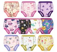 FLYISH DIRECT Potty Training Pants 100% Cotton, 10 Packs of Absorbent Training Pants for Boys and Girls, Leak-Proof Potty Training Underwear, Reusable Training Pants for Toddlers, 8 Years, Sweet Pink