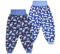 FLYISH DIRECT Potty Training Pants Anti-bedwetting, Reusable Diaper Skirts, 100% Cotton Absorbent Toilet Training Pants for Boys, 2 Pieces Waterproof Training Pants for Toddlers, 2-3 Years, Bulldog