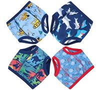 FLYISH DIRECT Potty Training Pants, Boys Training Pants 2 Years, 100% Cotton Toddler Training Pants Cartoon, 4 Packs