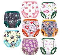 FLYISH DIRECT Potty Training Pants Cotton, Absorbent Training Pants for Toddlers, Reusable Toddler Potty Training Underwear for Girls, 8 Pairs, 6 Years, Pink Strawberry
