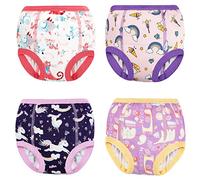 FLYISH DIRECT Potty Training Pants - Organic Cotton, 4 Packs of Reusable Potty Training Underwear for Toddlers, 3 Years, Purple