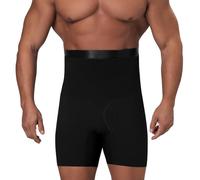 FlyJumper Slimming Undershirt Body Shaper for Men Original Hide Gynecomastia Shapewear, Black, XXXXXL