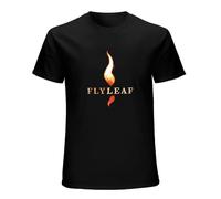 Flyleaf Rock Vinatge Graphic Printed Top Tee for Men 100% Cotton Short Sleeve T-Shirt Black S