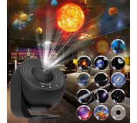 FlyLily Galaxy Projector, 13 in 1 HD Planetarium Star Projector for Bedroom, 360 Rotating Star Projector Light with Adjustable Knob and Timer for Kids, Ceiling, Gifts, Room Decoration