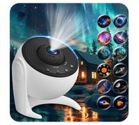 FlyLily Star Projector, 13 in 1 Galaxy Projector, Night Light with Timer, LED Light Projectors for Bedroom 360° Rotation Planetarium Space Galaxy Light for Adults Kids, Black&White