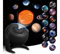FlyLily Starry Sky Projector Galaxy Projector Starry Sky Black | Starry Sky with Timer, Night Light Rotatable, Northern Light Lamp for Children Adults Gift, 13 in 1 Room Planetarium