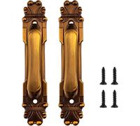 Flylin 2Pcs Antique Door Pull Handle, European Style Antique Cabinet Pull Handle Kitchen Door Handles for Cabinets Drawer Closet Wardrobe Pull (Bronze)