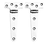 Flylin 2Pcs T Type Hinge, Thickened Stainless Steel Tee Hinges with Screw | 45*75*150mm Polished, Durable Waterproof, Flush Door Heavy Duty Hinge, for Shed Barn