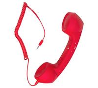 Flylin 3.5mm Phone Receiver Handset, Retro Telephone with Volume Keys (Red)