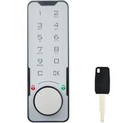 Flylin Electronic Cabinet Lock Kit, Code Security Locks with Security Key Keyless Entry Door Lock with Emergency Power Interface Digital Smart Door Lock for Access Control System (White)