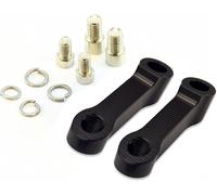 Flylin Motorcycle Bike Mirror Mount Risers Extenders Adapter 10mm 8mm Rearview Side Mirror Adapter Kit Riser Mount Extender for Motorcycle Scooters Sportbikes (Black, M10/M8)