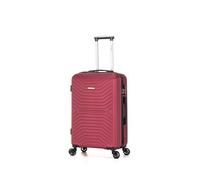 FLYMAX 24" Medium Suitcase 4 Wheel Lightweight Luggage Hard Shell ABS Travel Case Hold Check in Fits 15kg - 20kg Medium Size + 3 Digit Lock + Telescopic Handle 67 Litre Capacity