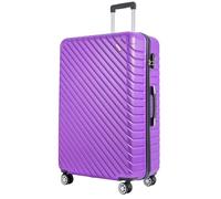 FLYMAX 24" Medium Suitcase 4 Wheel Lightweight Luggage Hard Shell ABS Travel Case Hold Check in Fits 15kg - 20kg Medium Size + 3 Digit Lock + Telescopic Handle 67 Litre Capacity
