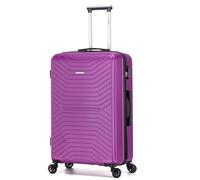 FLYMAX 24" Medium Suitcase 4 Wheel Lightweight Luggage Hard Shell ABS Travel Case Hold Check in Fits 15kg - 20kg Medium Size + 3 Digit Lock + Telescopic Handle 67 Litre Capacity