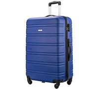 FLYMAX 24" Medium Suitcase Lightweight Luggage 4 Wheel Spinner Travel Case Trolley ABS Hold Check in