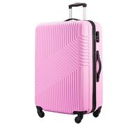 FLYMAX 24" Medium Suitcase Lightweight Luggage 4 Wheel Spinner Travel Case Trolley ABS Hold Check in